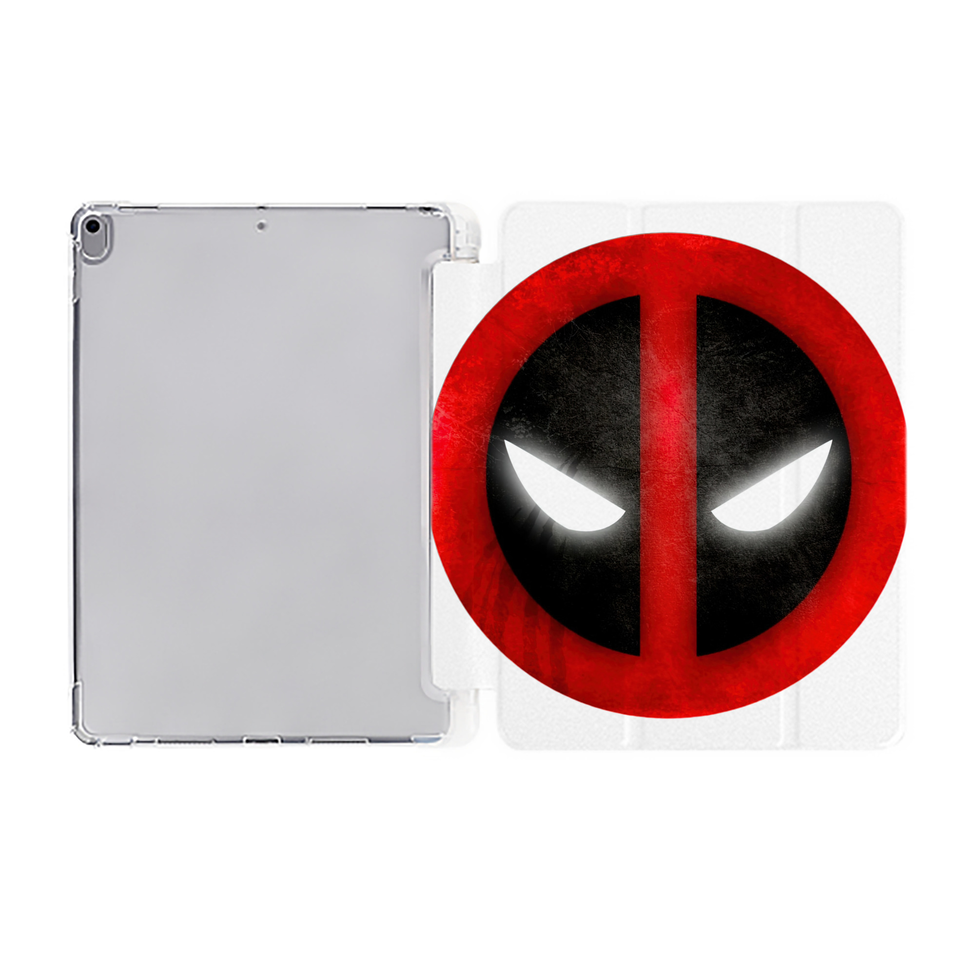 （画像用） Deadpool デッドプール IPad ケース ペン収納付き 三つ折りスタンド PUレザー×シリコン 対応機種9.5/10.5/10.9インチ